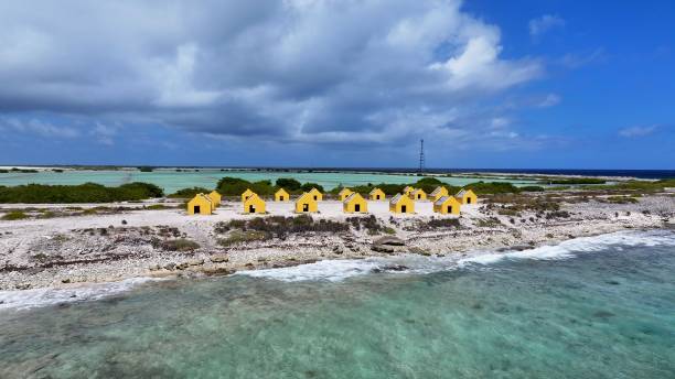 istock Red Slave Huts At Kralendijk In Bonaire Netherlands Antilles. 2153059051
