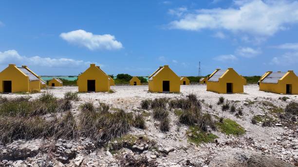 istock Red Slave Huts At Kralendijk In Bonaire Netherlands Antilles. 2153059126