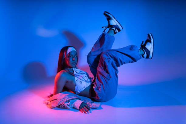 istock A woman is laying on her back with her legs spread apart 2153059682