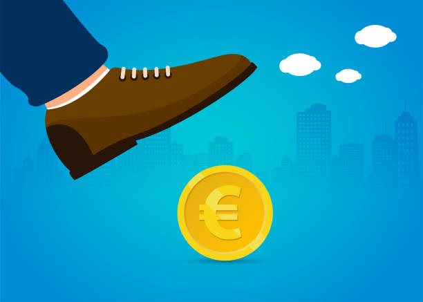 Economic crisis. Vector illustration in HD very easy to make edits. fractured foot drawing stock illustrations