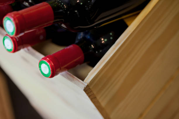 istock Wooden wine box in a cellar 2153064468