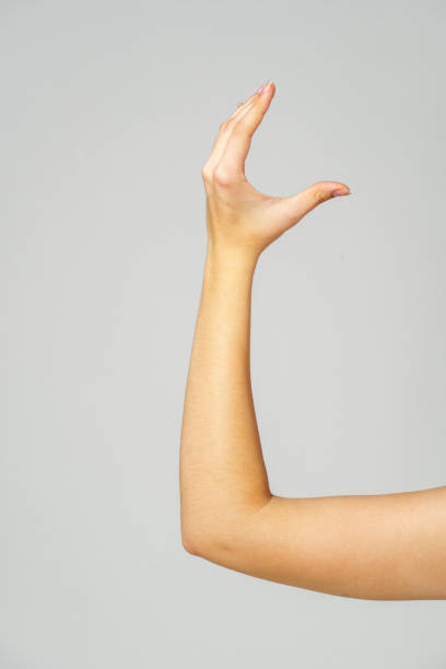 istock Young Woman Arm with Gesture close up 2153065089