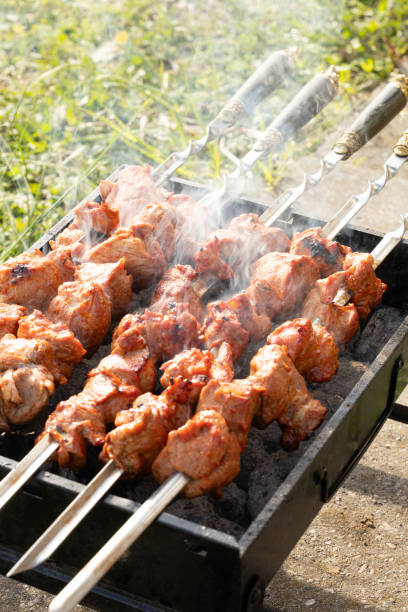 istock shish kebab shashlik on the grill 2153068290