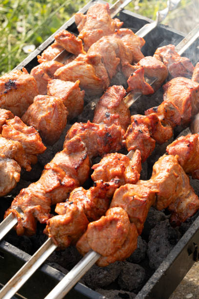 istock shish kebab shashlik on the grill 2153068293