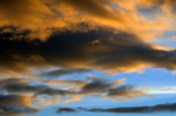 detail of clouds at sunset