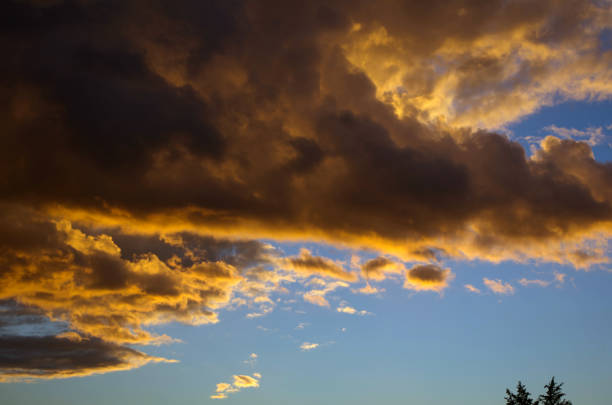 detail of clouds at sunset