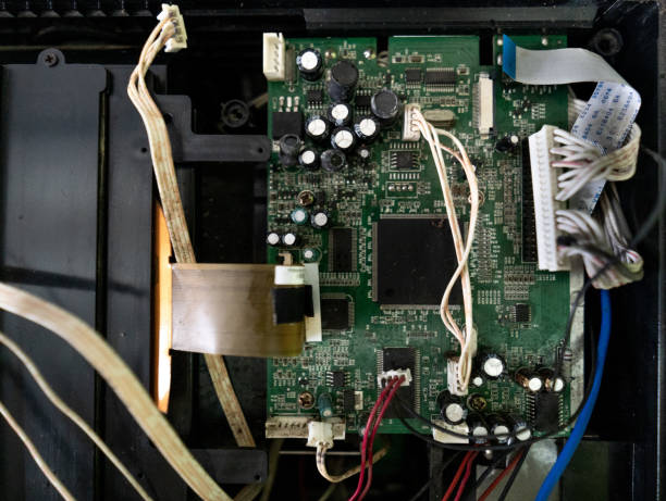istock Video and multimedia projector open for maintenance with led lamp 2153071915