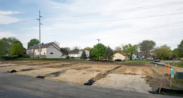 istock Housing Construction Site with Poured Footers 2153072419