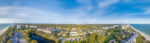istock Naples Beach panoramic aerial view, Florida 2153079730