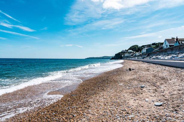 View of Torcross across Slapton Ley beach, Devon