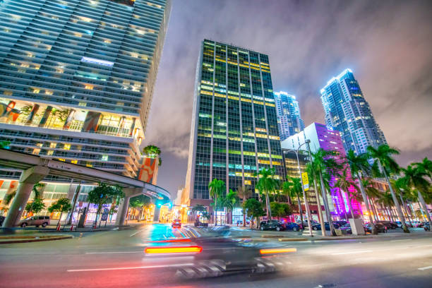 2024 stock photo Downtown Fort Lauderdale night scene