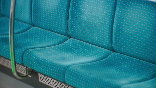 istock Blue seats inside Seoul Subway Line 2, South Korea 2153082380