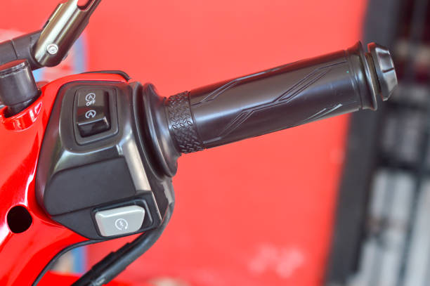 istock A view of the motorcycle plastic throttle, highlighting its ergonomic design and functionality, essential for precise control and smooth acceleration 2153084508