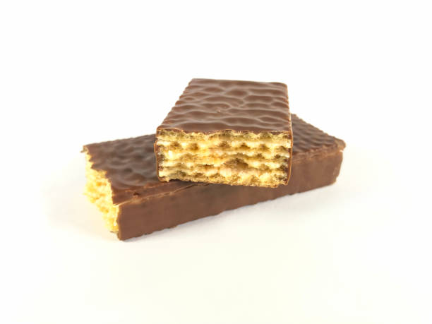 istock Chocolate wafer on white background broken and delicious 2153086915