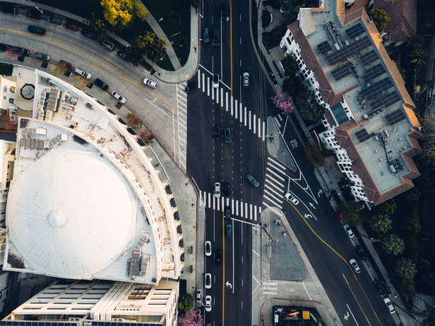 istock Traffic road intersection in Los Angeles 2153106188
