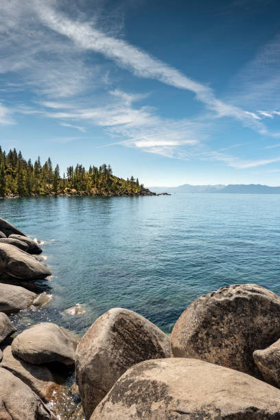 Emerald Bay Lake Tahoe California with a vintage tone effect