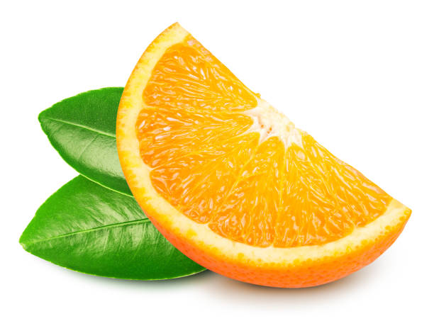 istock Juicy orange isolated on the white background 2153110765