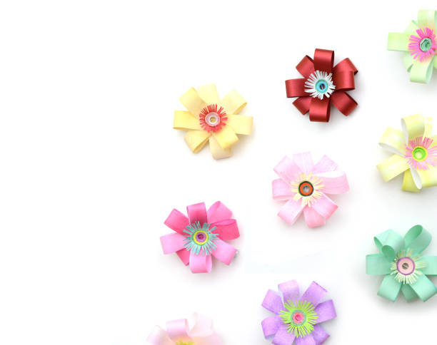 istock Set of paper flowers 2153117028