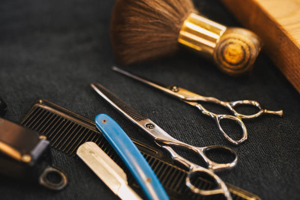 istock Arrangement of hairdressing tools 2153120791
