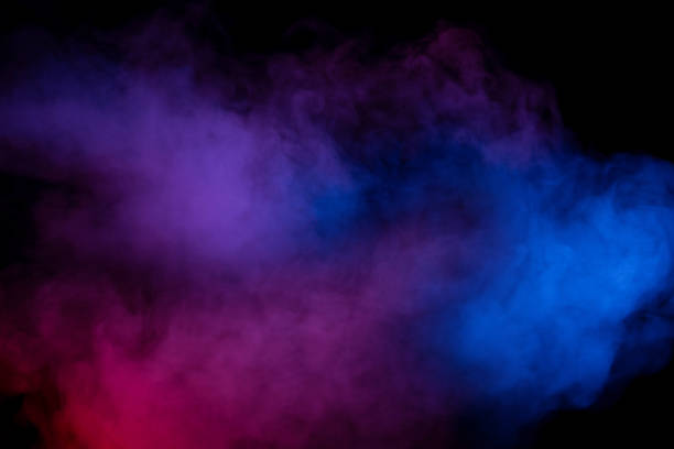 istock Blue and purple steam on a black background. 2153129213
