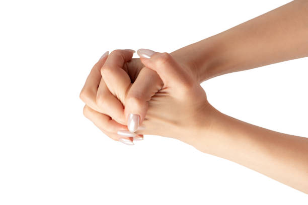 istock Woman hands  isolated on a white background. 2153129851