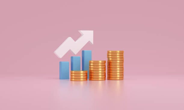 istock 3D Financial Growth Concept with Arrow and Coins 2153130458