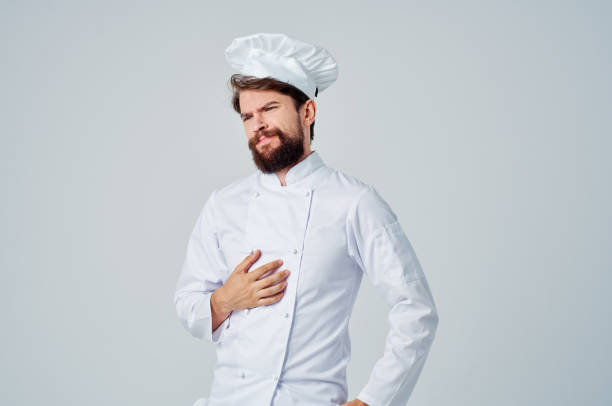 istock male cook kitchen Job hand gestures isolated background 2153131125