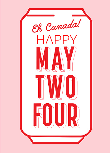 Two Four Images Happy May Two Four Canada Greeting With Beer Can Web Banner Design ...