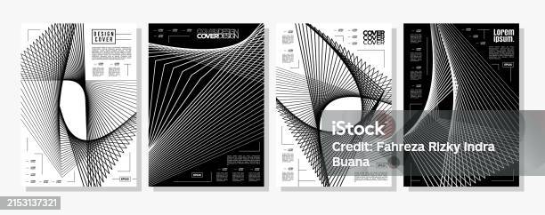 Technology Block Sharp Color Black Technology Motion Sharp Line Abstract Cover Design Set Stock ...