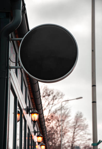 istock blank billboard used for a cafe or restaurant on the street 2153140026