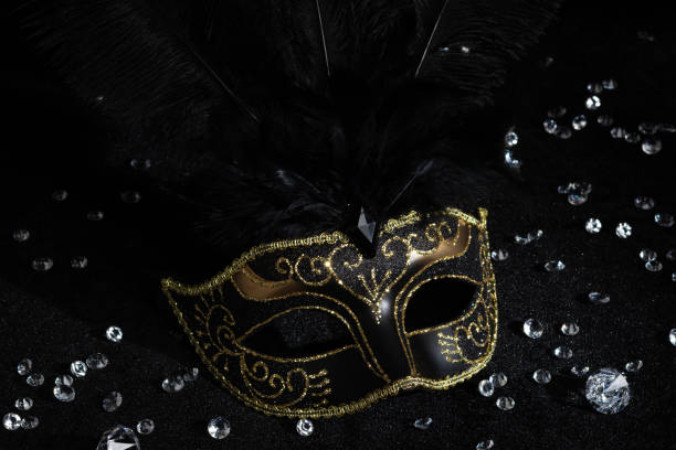 People in carnival constumes and masks on carnival in Venice in 2020, Venice, Italy, Europe.