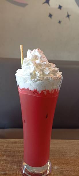 istock Red Velvet Drink in glass 2153152480