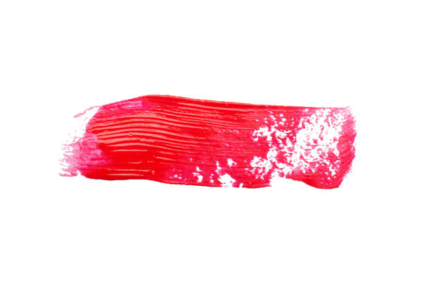 istock Red brush stroke isolated on white background 2153156039