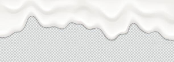 istock Yogurt, milk or cream surface creamy liquid melt splash flowing background. 2153159246