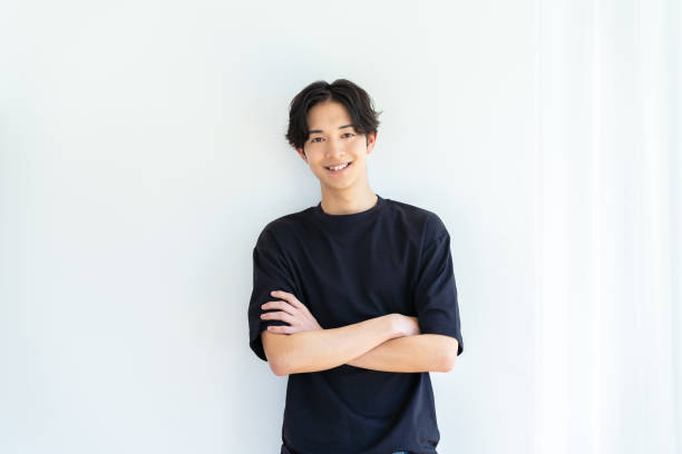 young man portrait - knappe man fotos stockfoto's en -beelden