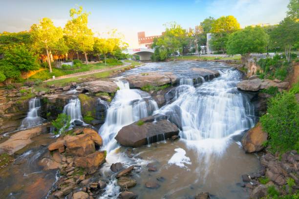 istock Beautiful Waterfall- Greenville, South Carolina 2153164948