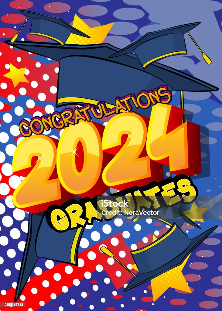 Gradutation Comic Cartoon Graduation Comic Book Education Retro Vector Comics Pop Art ...