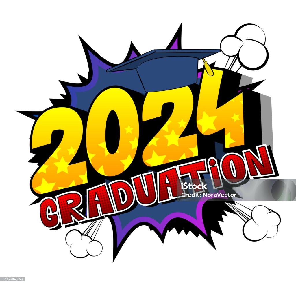 Gradutation Comic Cartoon Graduation Comic Book Education Retro Vector Comics Pop Art ...