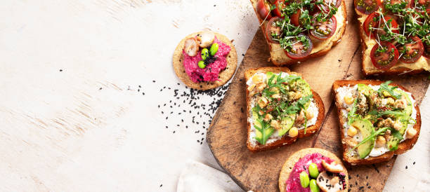istock Healthy toasts for breakfast or lunch. Clean eating. 2153173750