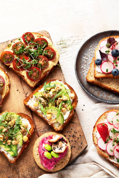 istock Healthy toasts for breakfast or lunch. Clean eating. 2153173759