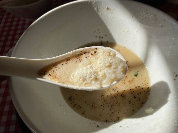 istock Porridge with rice in leftover ramen soup 2153174155