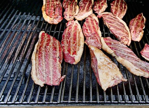 istock Steaks cut from beef sirloin cup, also called picanha 2153175650