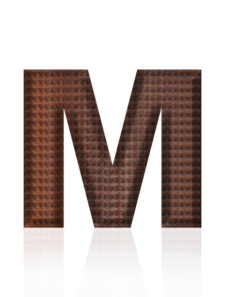 Letter F from coffee bean isoilated on white. Coffee alphabet font. 3d illustration