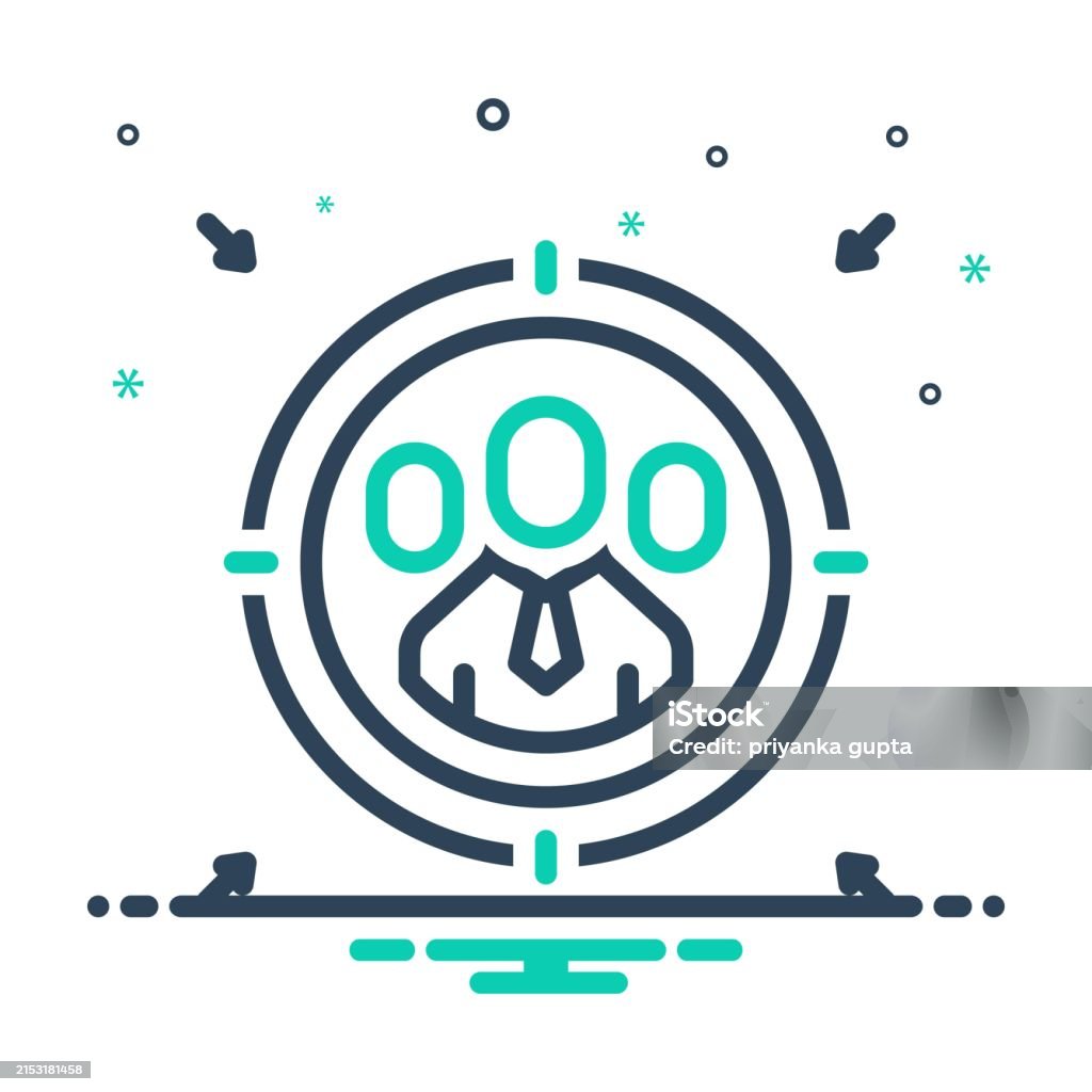 Consumer Targeting Icon Target Audience Stock Illustration - Download Image Now - Audience ...