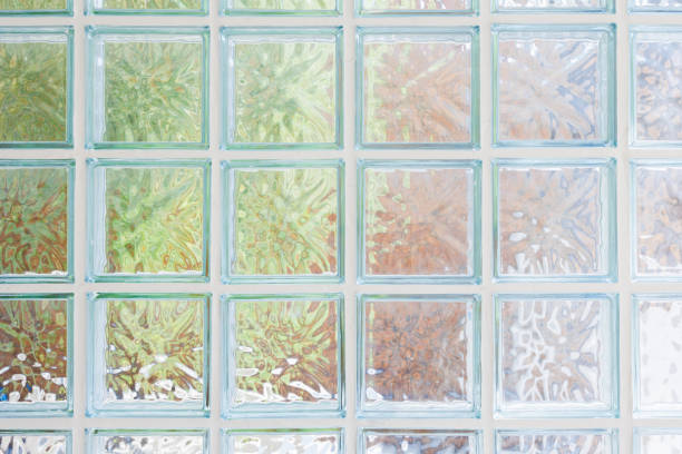 istock transparent glass brick, glass blocks wall background template 2153190691