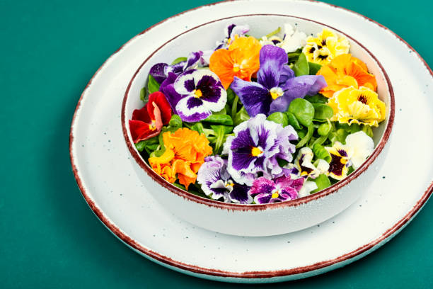 istock Salad of edible flowers. 2153193354