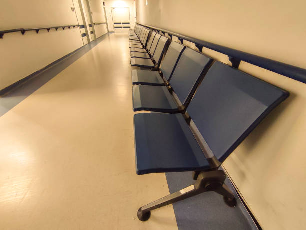 istock Empty seats at hospital corridor in ankara turkey 2153197704