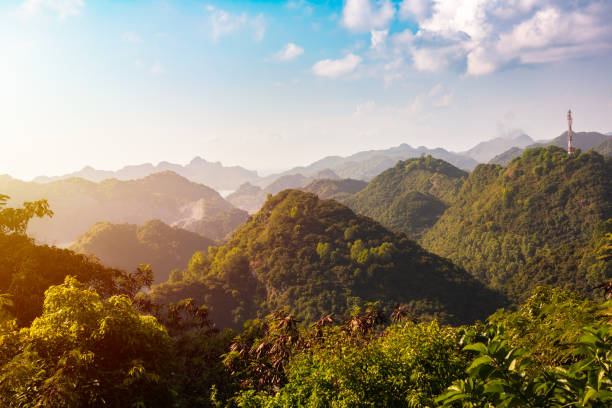 istock Green mountains covered with tropical rainforest in Vietnam 2153198295