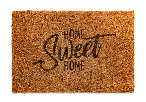 Welcome mat isolated on white background