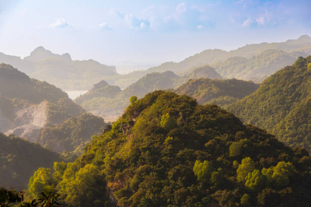 istock Green mountains covered with tropical rainforest in Vietnam 2153199087